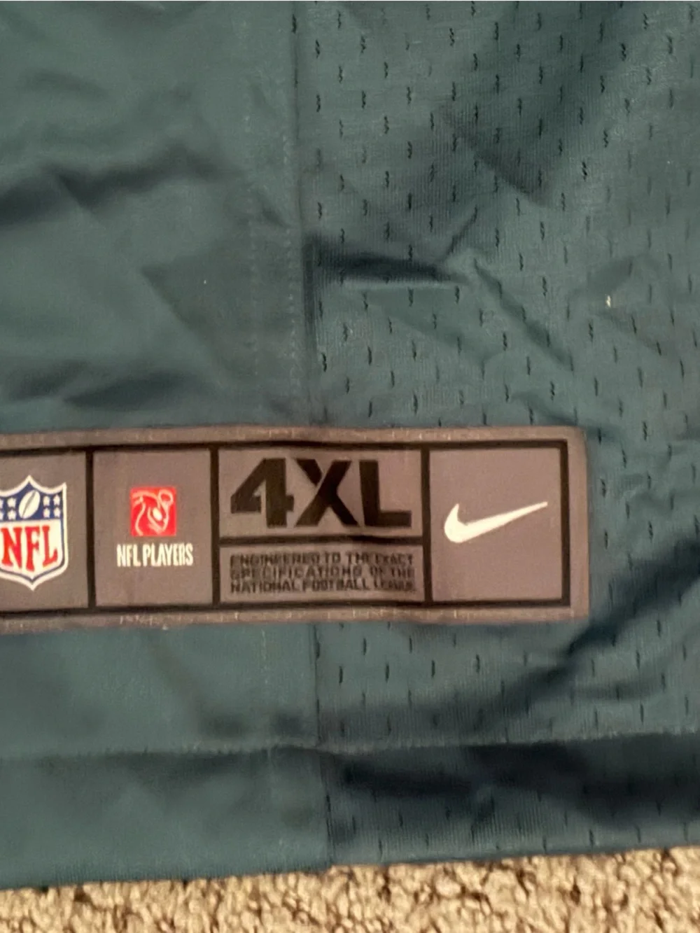 Nike Philadelphia Eagles Jalen Hurts Football Rare Rookie Number Jersey 4XL